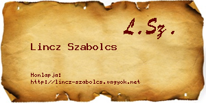 Lincz Szabolcs névjegykártya