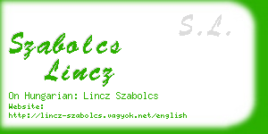 szabolcs lincz business card